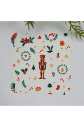 Yılbaşı Konsept Kurşun Asker Desenli Lazer Kesim Yıkanabilir Kokteyl Peçetesi